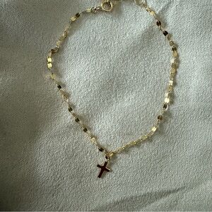 Laura Beverlin Believe Bracelet Electric Picks gold cross
